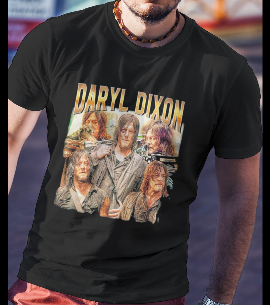 Daryl Dixon Crossbow Hunter Montage T-Shirt