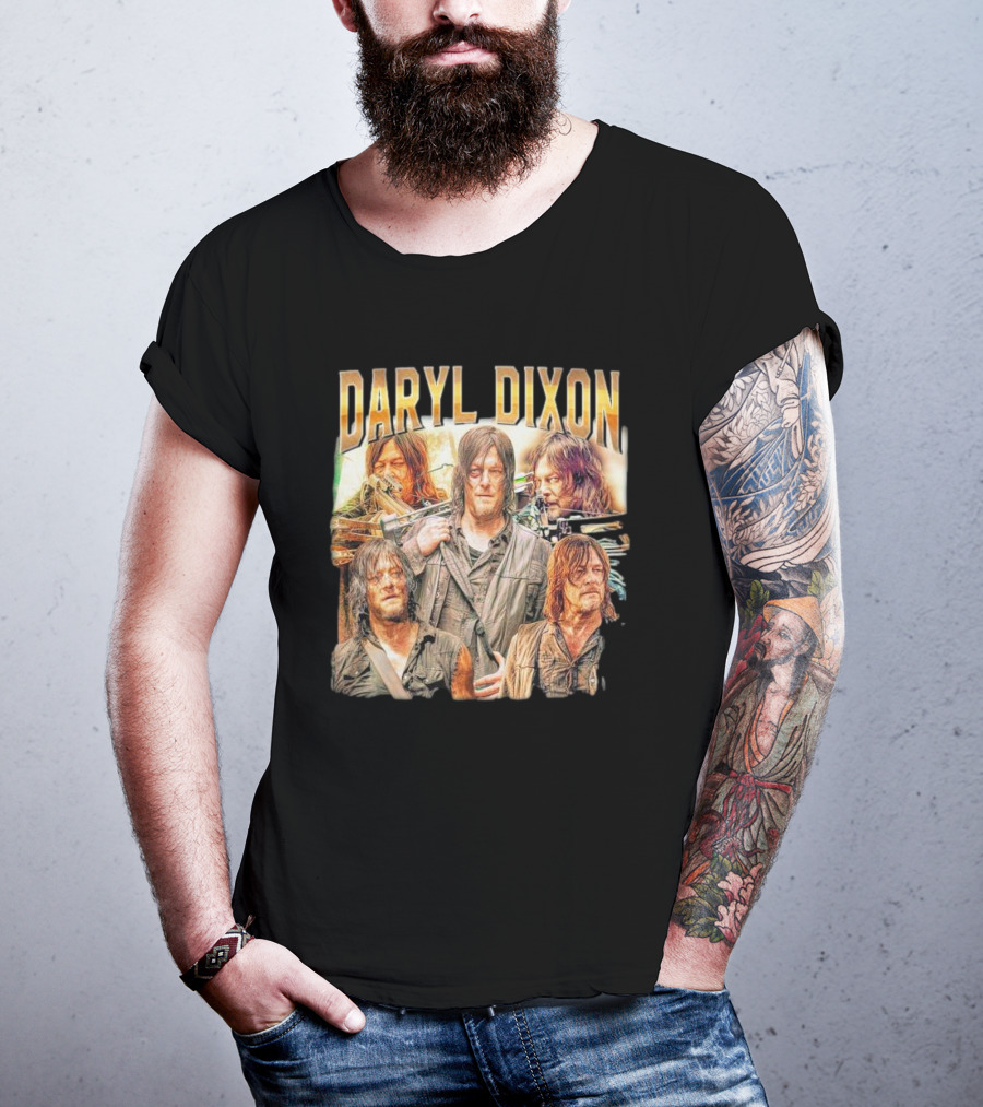 Daryl Dixon Crossbow Hunter Montage T-Shirt