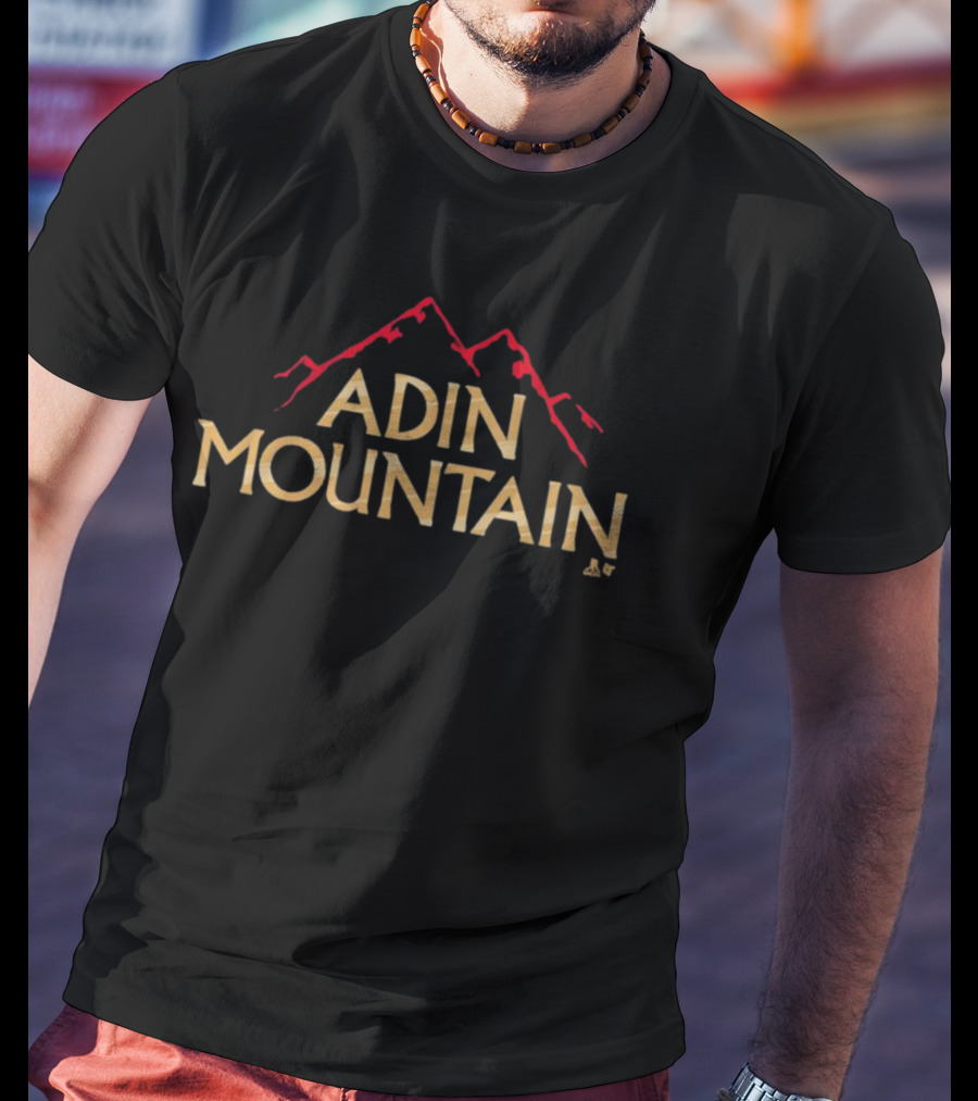 Adin Hill Mountain Logo Iconic Red Peaks T-Shirt