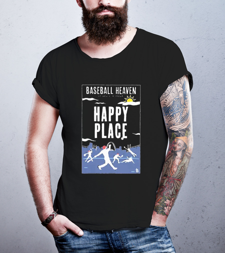 Cardinals Baseball Heaven Happy Place T-Shirt