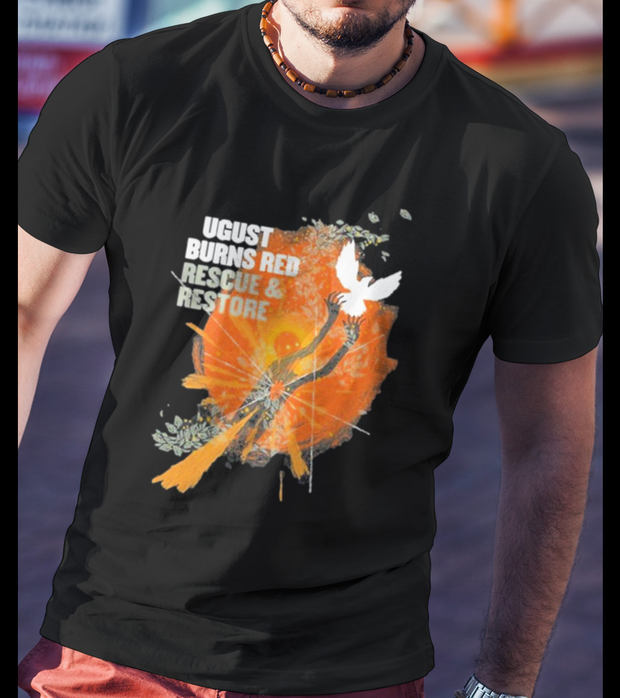 August Burns Red Rescue And Restore Album Uplifted Hands With Dove T-Shirt