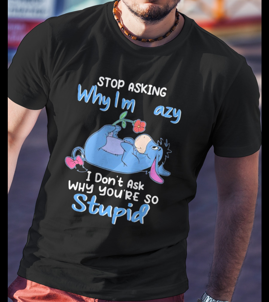 Eeyore Stop Asking Why I’m Crazy I Don’t Ask Why You’re So Stupid T-Shirt