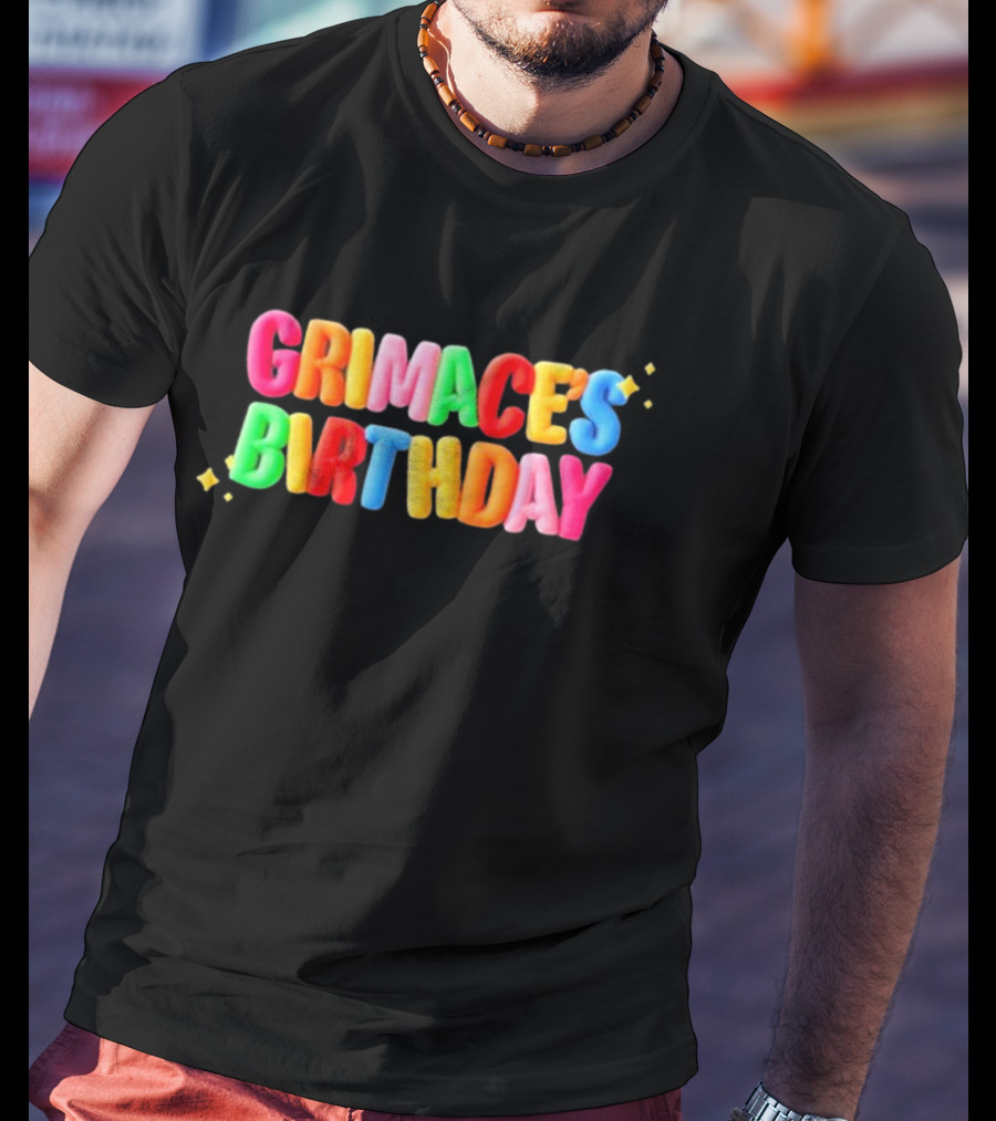 Grimace's Birthday HuinGuillaume Colorful T-Shirt