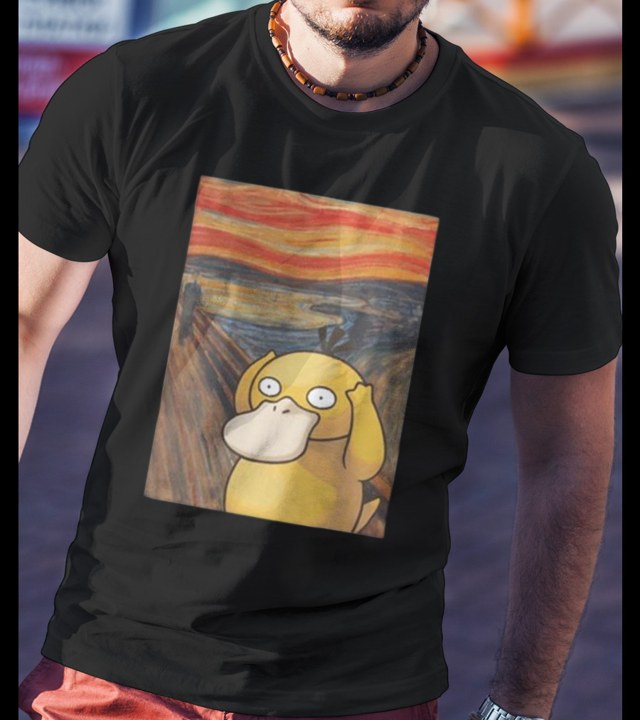 Psyduck Scream Parody Pokemon Art Mashup T-Shirt