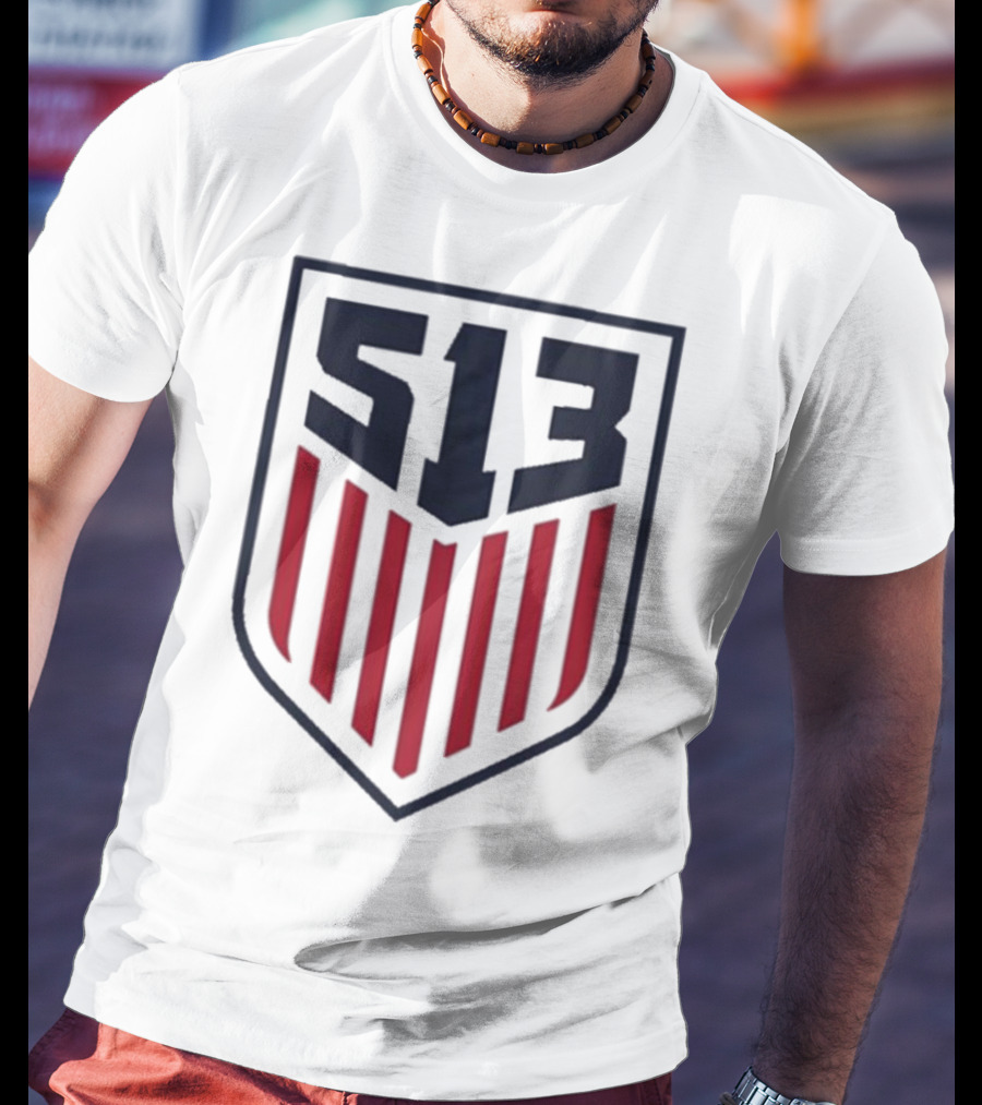 USMNT 513 National Team Emblem With Shield And Stripes T-Shirt