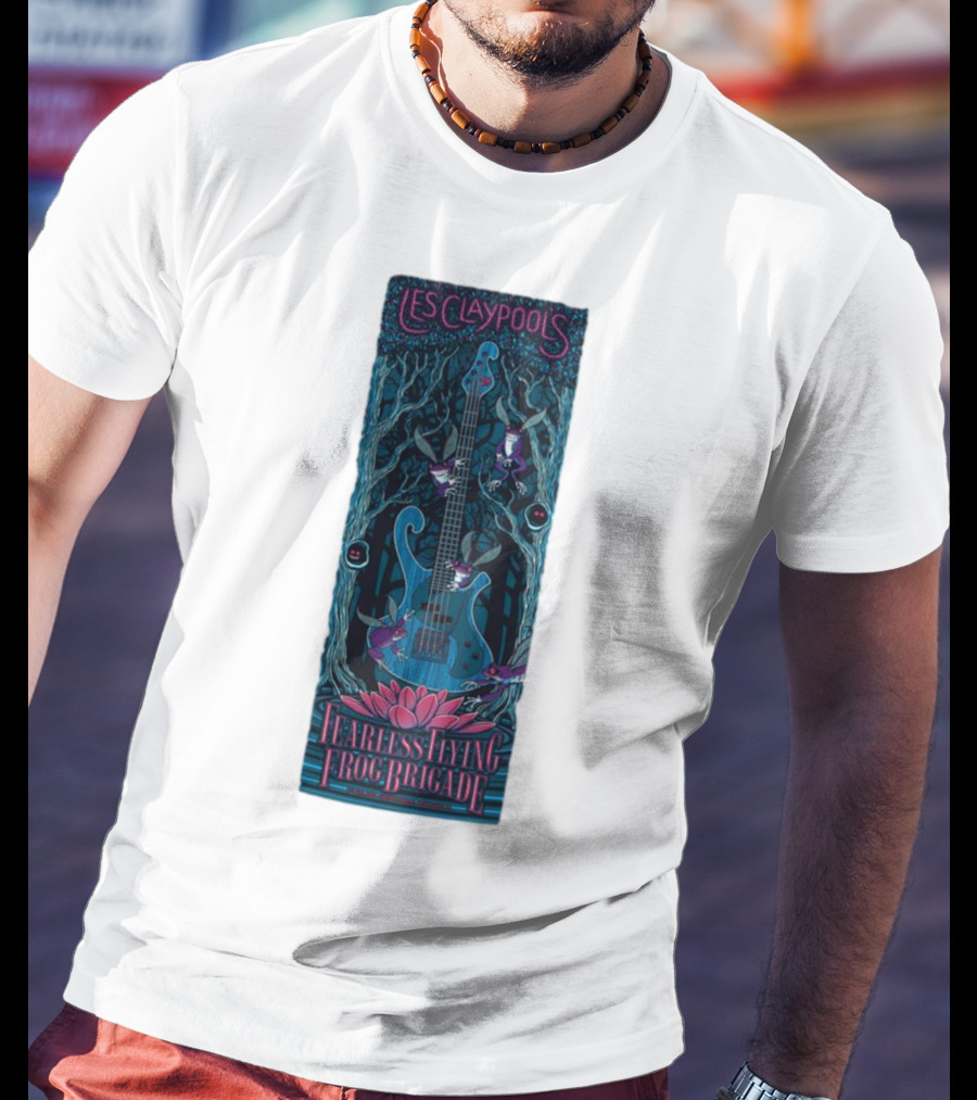 Les Claypool's Fearless Flying Frog Brigade New Orleans Guitar Forest T-Shirt