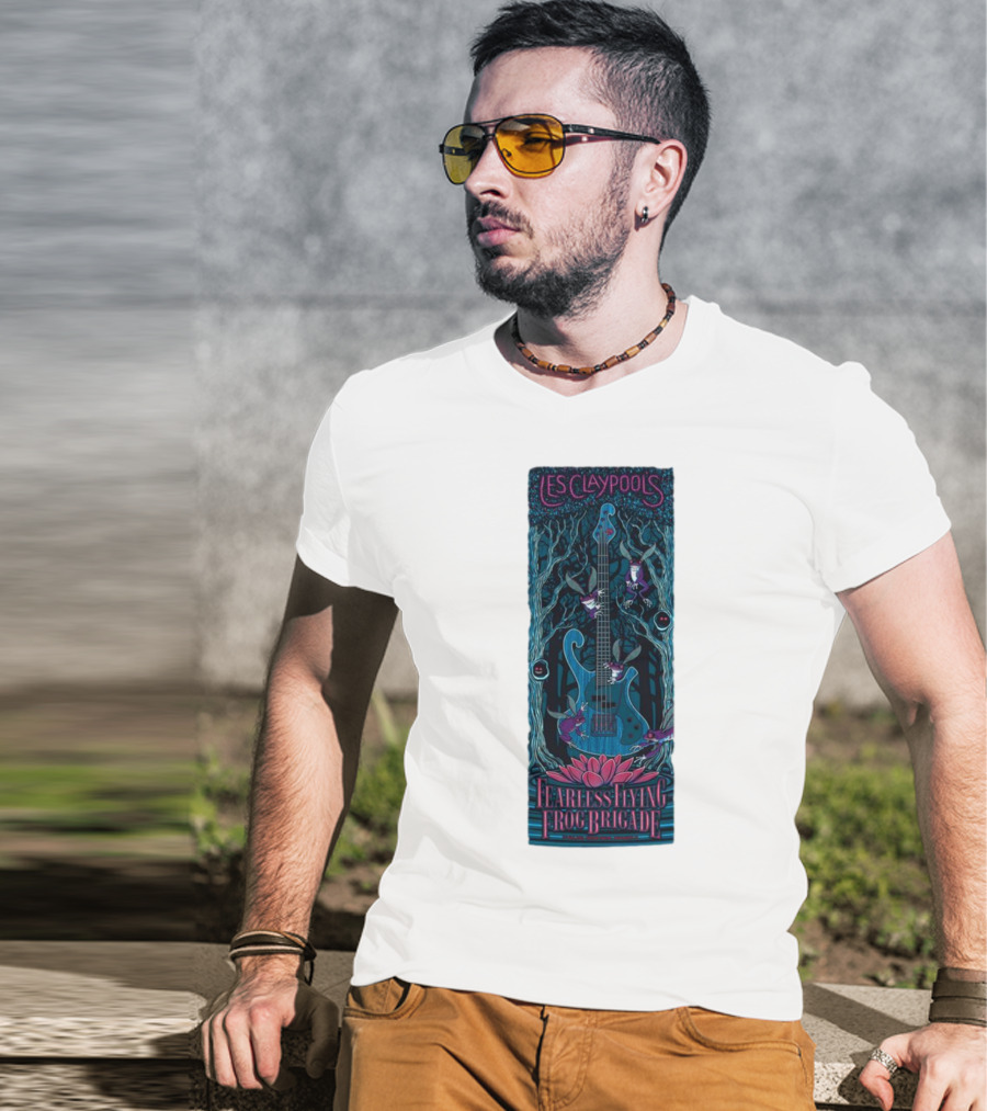 Les Claypool's Fearless Flying Frog Brigade New Orleans Guitar Forest T-Shirt