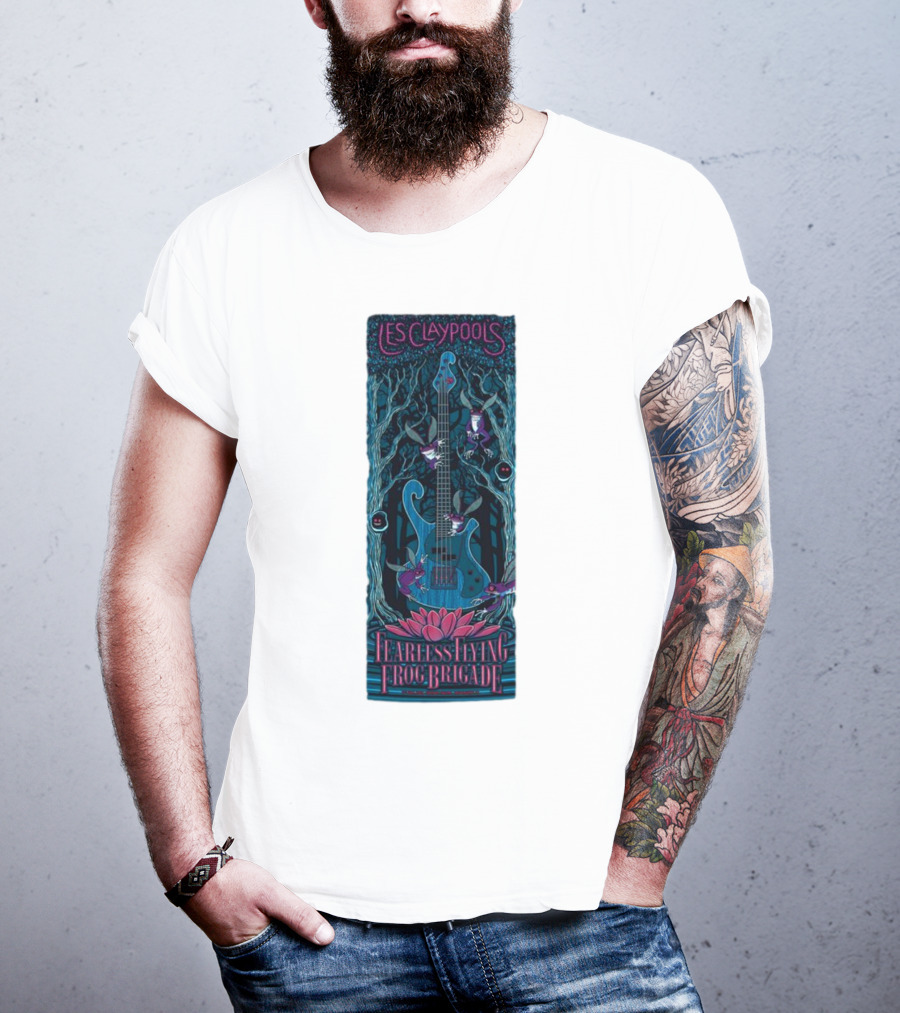 Les Claypool's Fearless Flying Frog Brigade New Orleans Guitar Forest T-Shirt