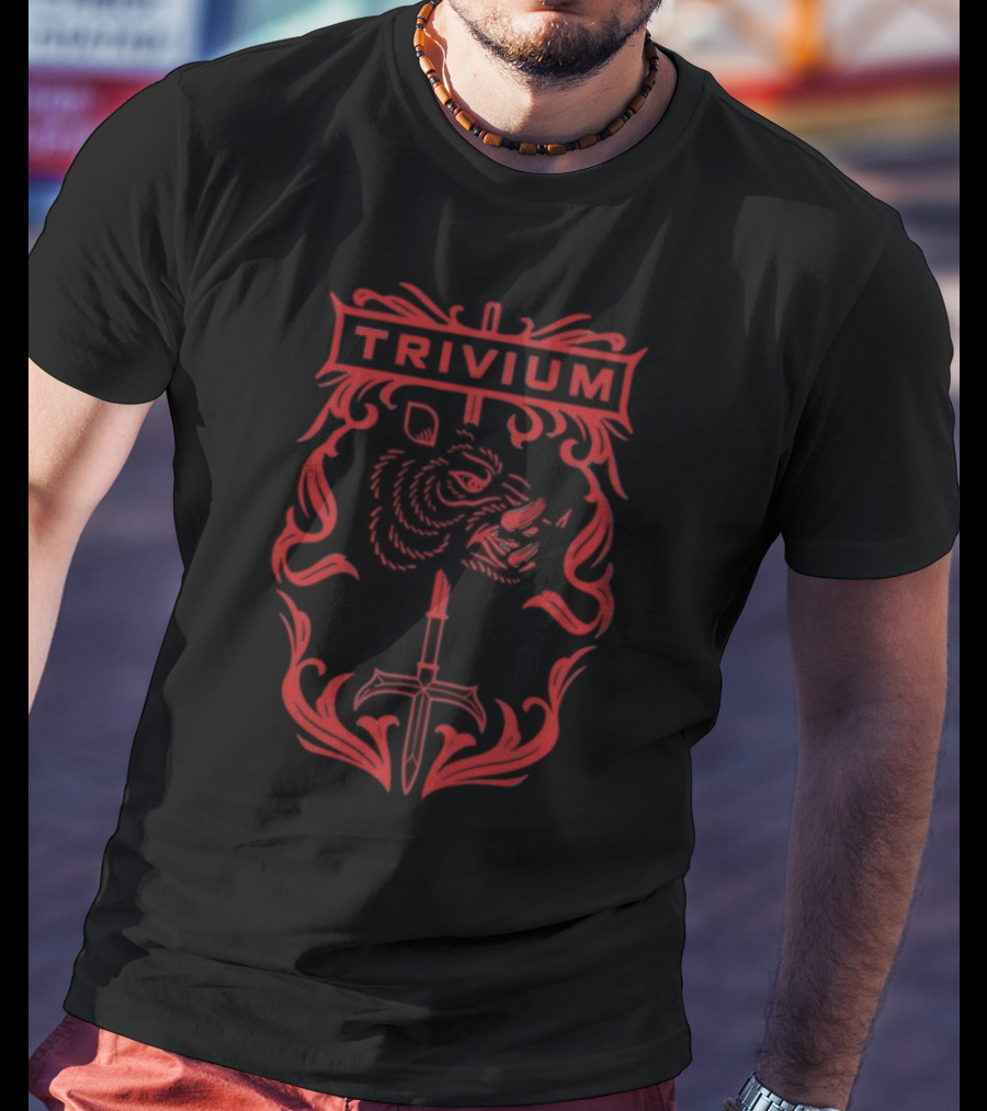 Trivium Pigpen Boar And Sword Emblem T-Shirt