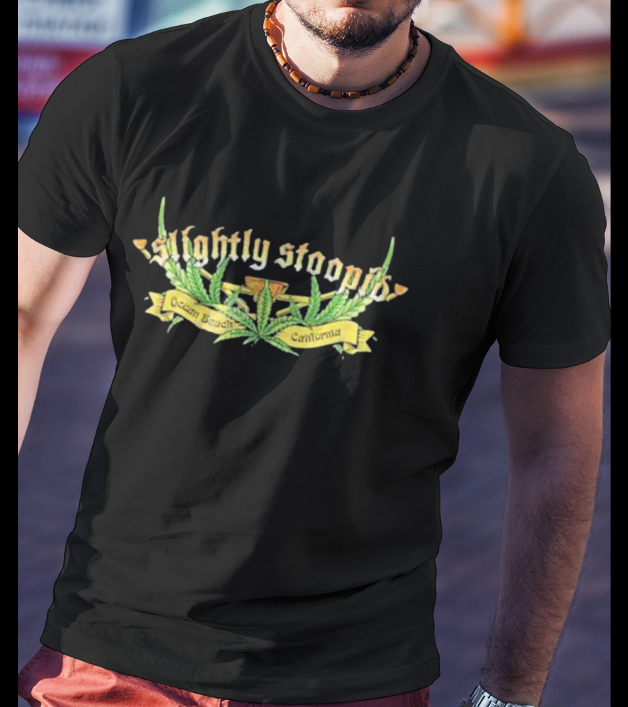 Slightly Stoopid Ocean Beach California Marijuana Crest T-Shirt