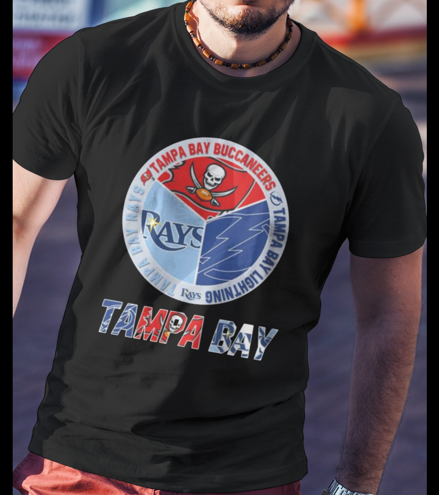 Tampa Bay Buccaneers Lightning Rays Circle Logo Tampa Bay T-Shirt