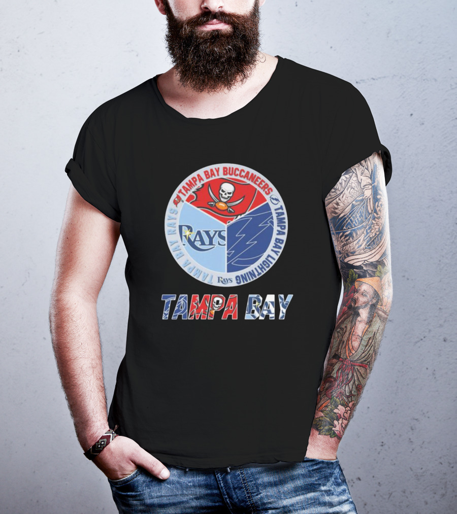 Tampa Bay Buccaneers Lightning Rays Circle Logo Tampa Bay T-Shirt