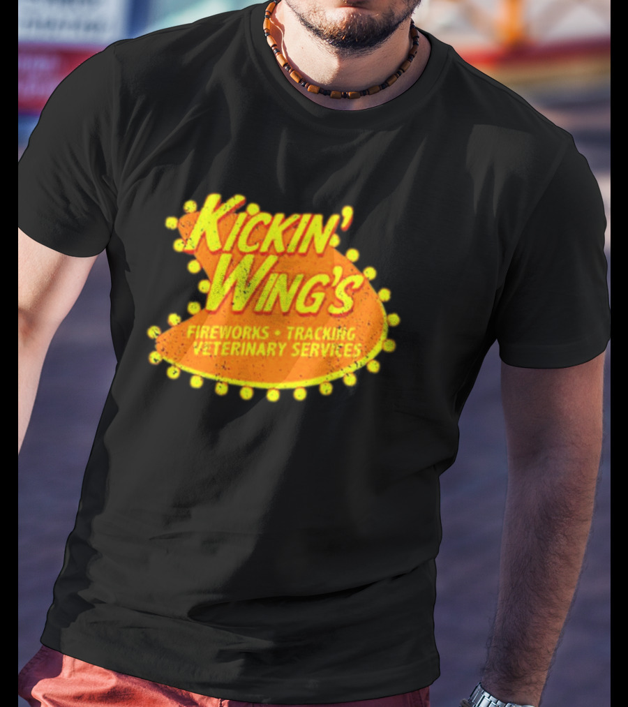 Kickin' Wing's Fireworks Tracking Veterinary Services Joe Dirt T-Shirt