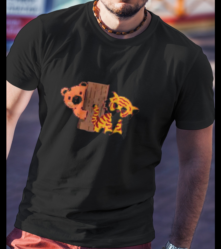 Team Identity Crisis Bear And Tiger Peek T-Shirt