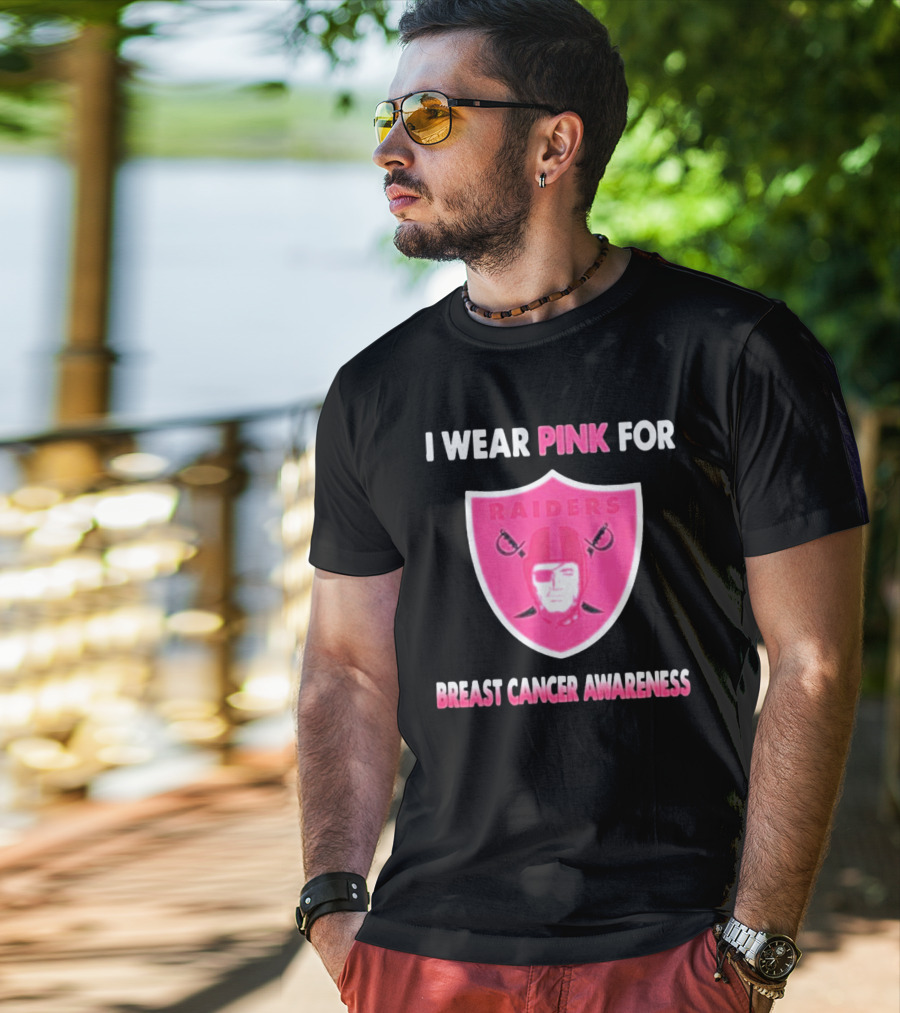 Las Vegas Raiders I Wear Pink For Breast Cancer Awareness T-Shirt