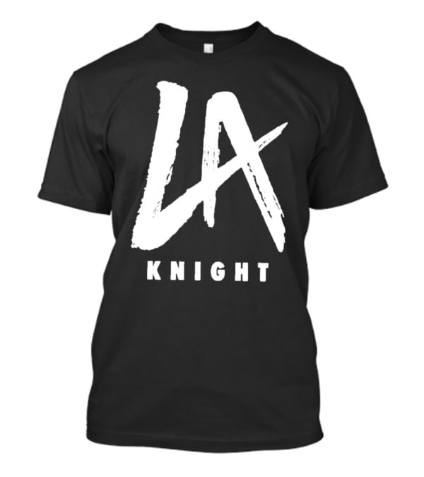 LA Knight Black Handwritten T-Shirt