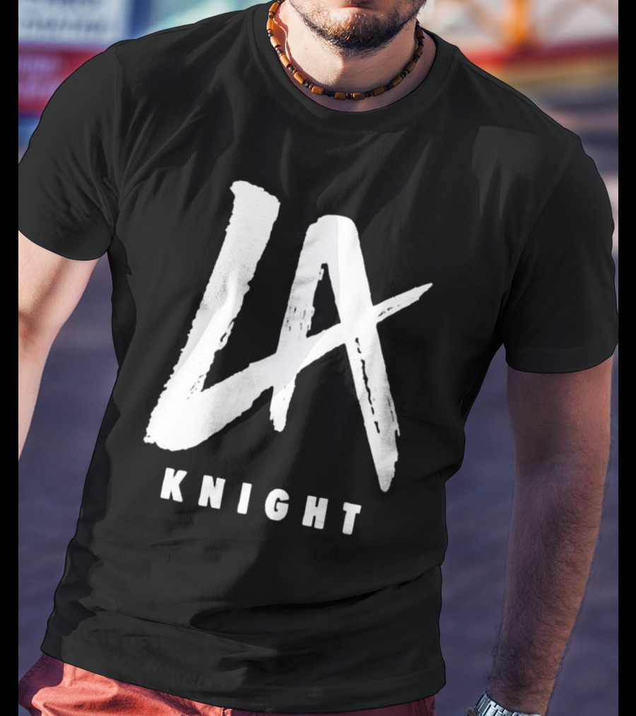 LA Knight Black Handwritten T-Shirt