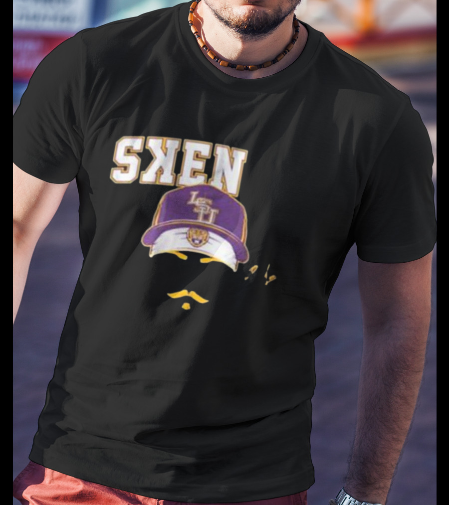 LSU Baseball Paul Skenes Stache Cap T-Shirt