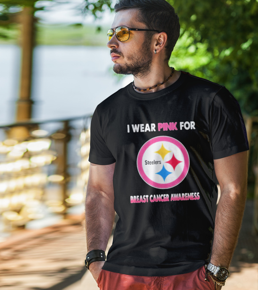 Pittsburgh Steelers I Wear Pink For Breast Cancer Awareness T-Shirt