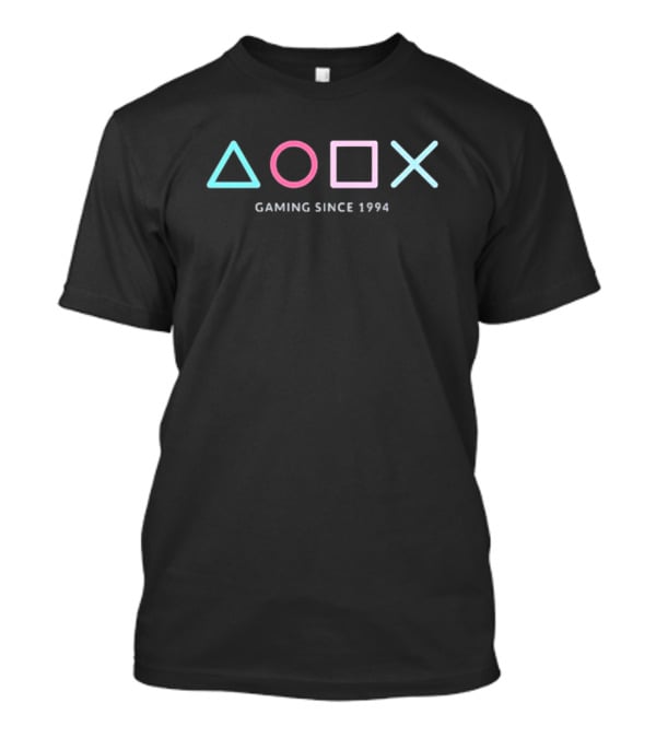 Teganjosie Gaming Since 1994 PlayStation Controller Symbols T-Shirt