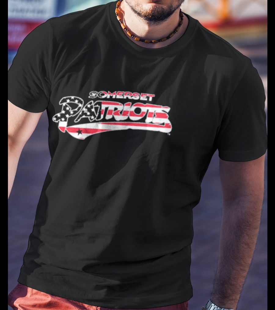 Somerset Patriots Stars And Stripes Wordmark T-Shirt