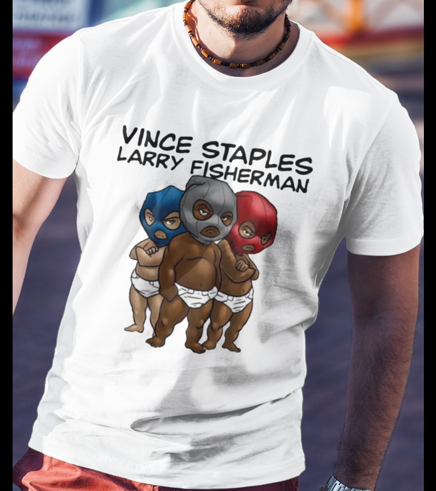 Vince Staples Larry Fisherman Stolen Youth Mixtape Luchador Masked Babies T-Shirt