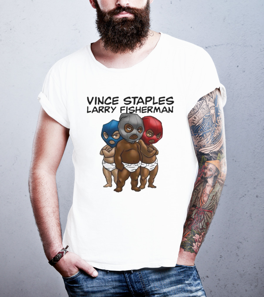 Vince Staples Larry Fisherman Stolen Youth Mixtape Luchador Masked Babies T-Shirt