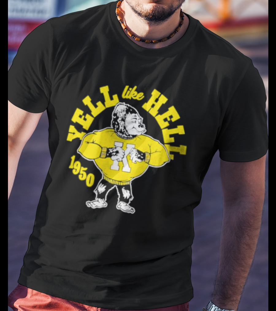Gus The Gorilla Yell Like Hell Pittsburg State University 1950 Mascot T-Shirt