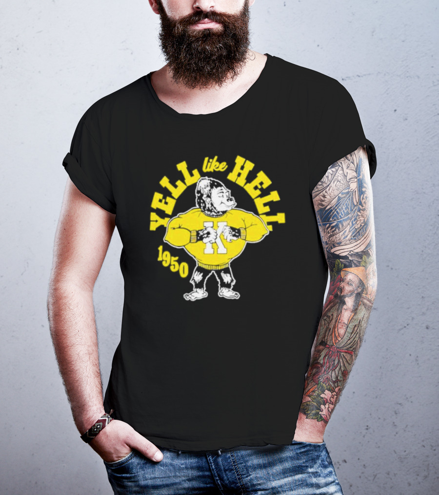 Gus The Gorilla Yell Like Hell Pittsburg State University 1950 Mascot T-Shirt