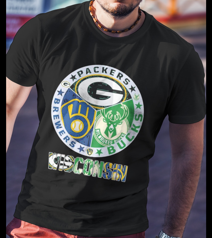 Packers Brewers Milwaukee Bucks Wisconsin T-Shirt