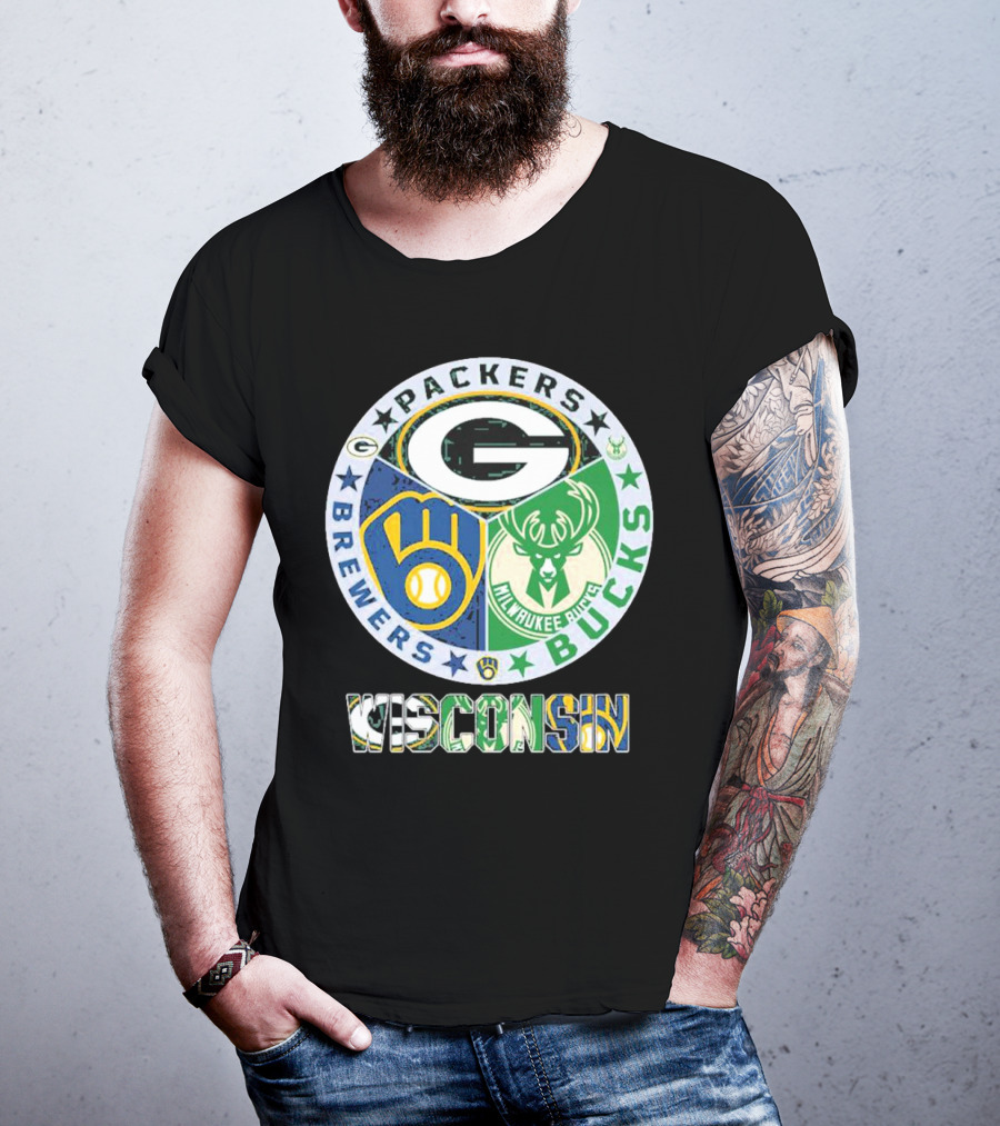 Packers Brewers Milwaukee Bucks Wisconsin T-Shirt