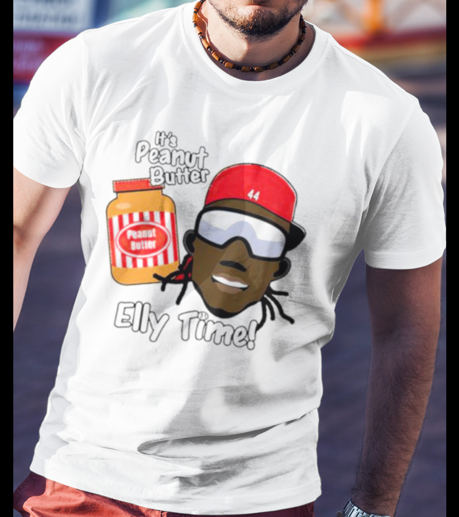 Elly De La Cruz It's Peanut Butter Elly Time 44 Red Cap And Jar T-Shirt