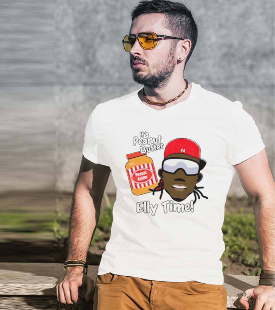 Elly De La Cruz It's Peanut Butter Elly Time 44 Red Cap And Jar T-Shirt