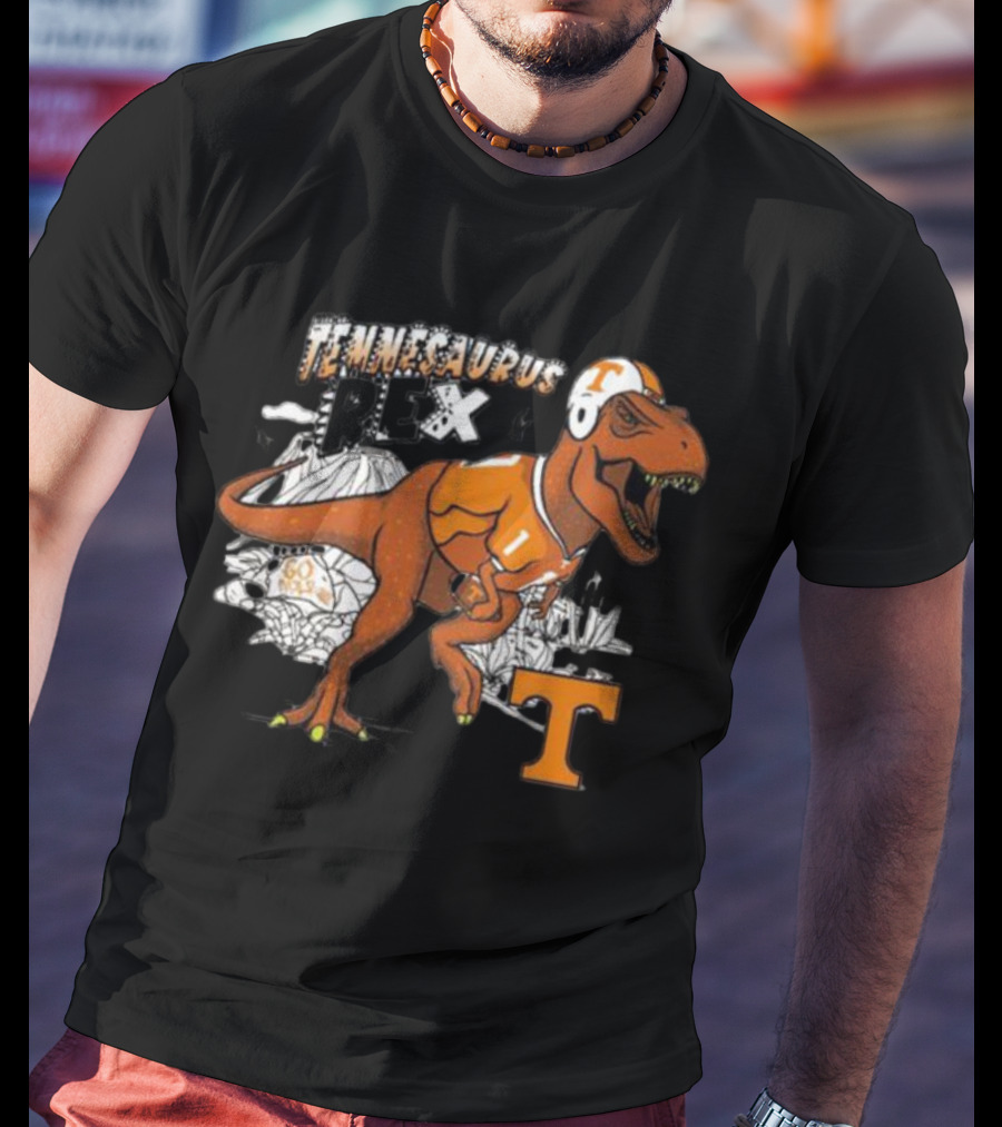 Tennesaurus Rex Football Dinosaur Tennessee Vols T-Shirt