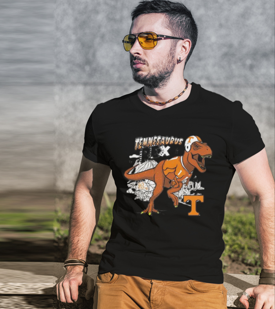 Tennesaurus Rex Football Dinosaur Tennessee Vols T-Shirt