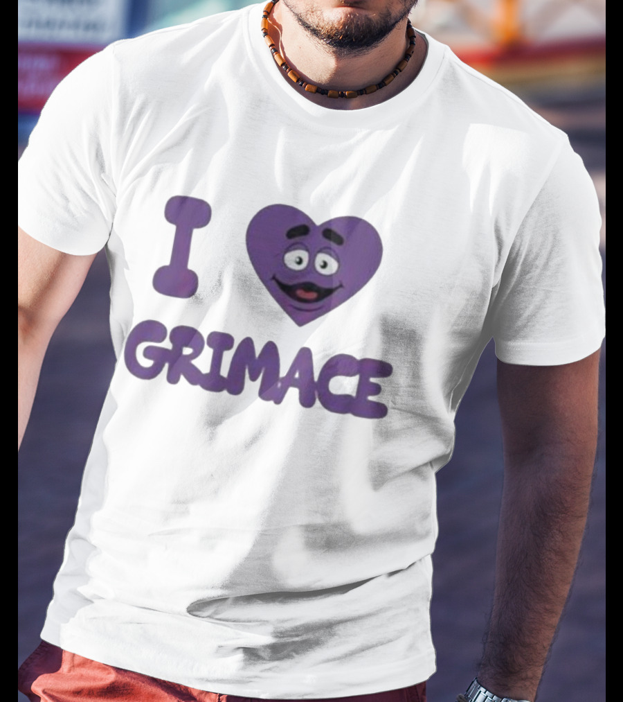 I Love Grimace Funny Face Hbd McDonalds T-Shirt
