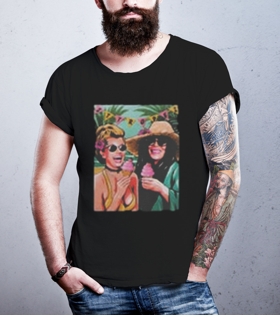 St Tropez Ice Cream Smiles Sunglasses And Sunhats T-Shirt