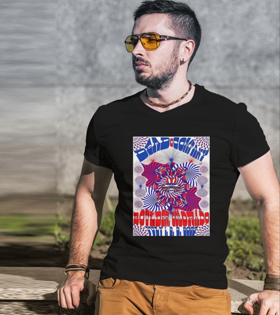 Bad Company Boulder Colorado 2002 Psychedelic Pattern T-Shirt