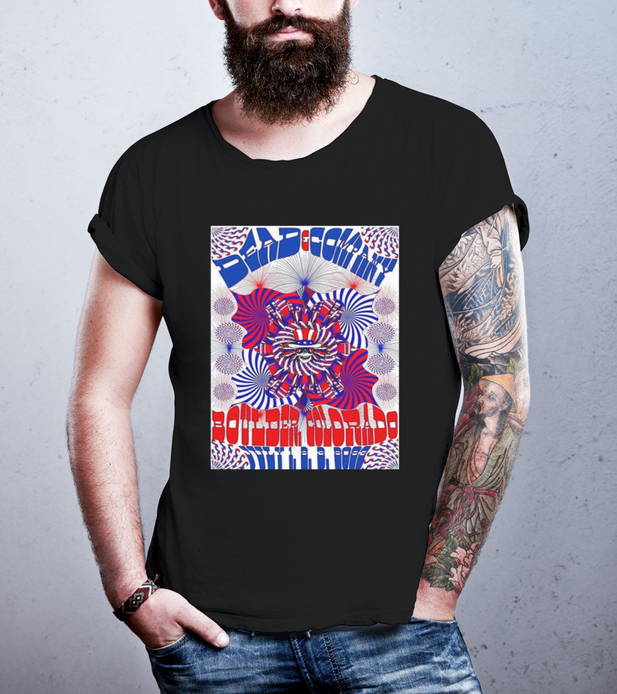 Bad Company Boulder Colorado 2002 Psychedelic Pattern T-Shirt