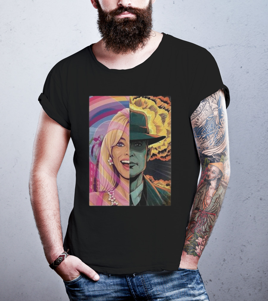 Christopher Nolan 18 Days Barbie X Oppenheimer Barbenheimer Home Decor Explosion T-Shirt