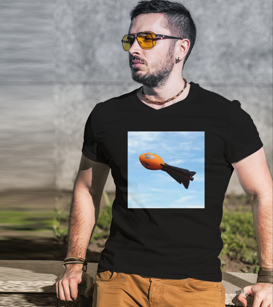 Football Guy Rocket Sky Launch T-Shirt