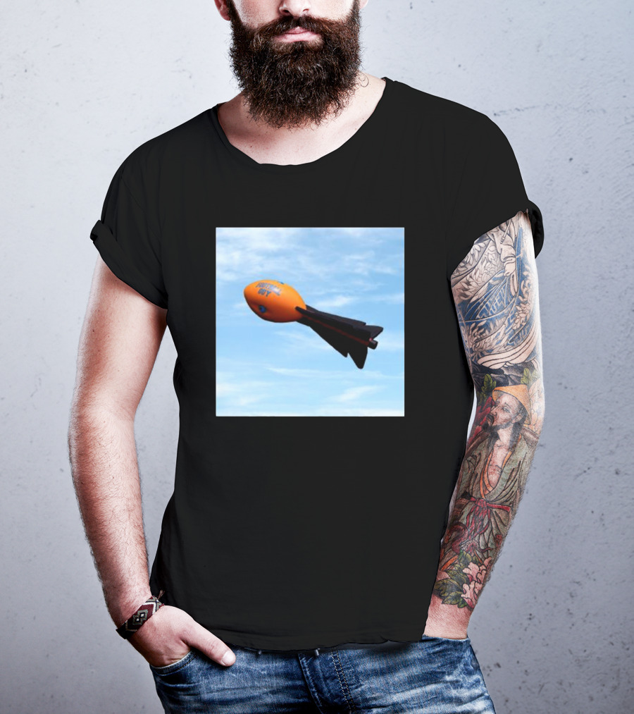 Football Guy Rocket Sky Launch T-Shirt