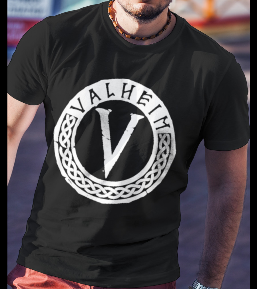 Valheim Emblem Celtic Knot Circle Badge T-Shirt