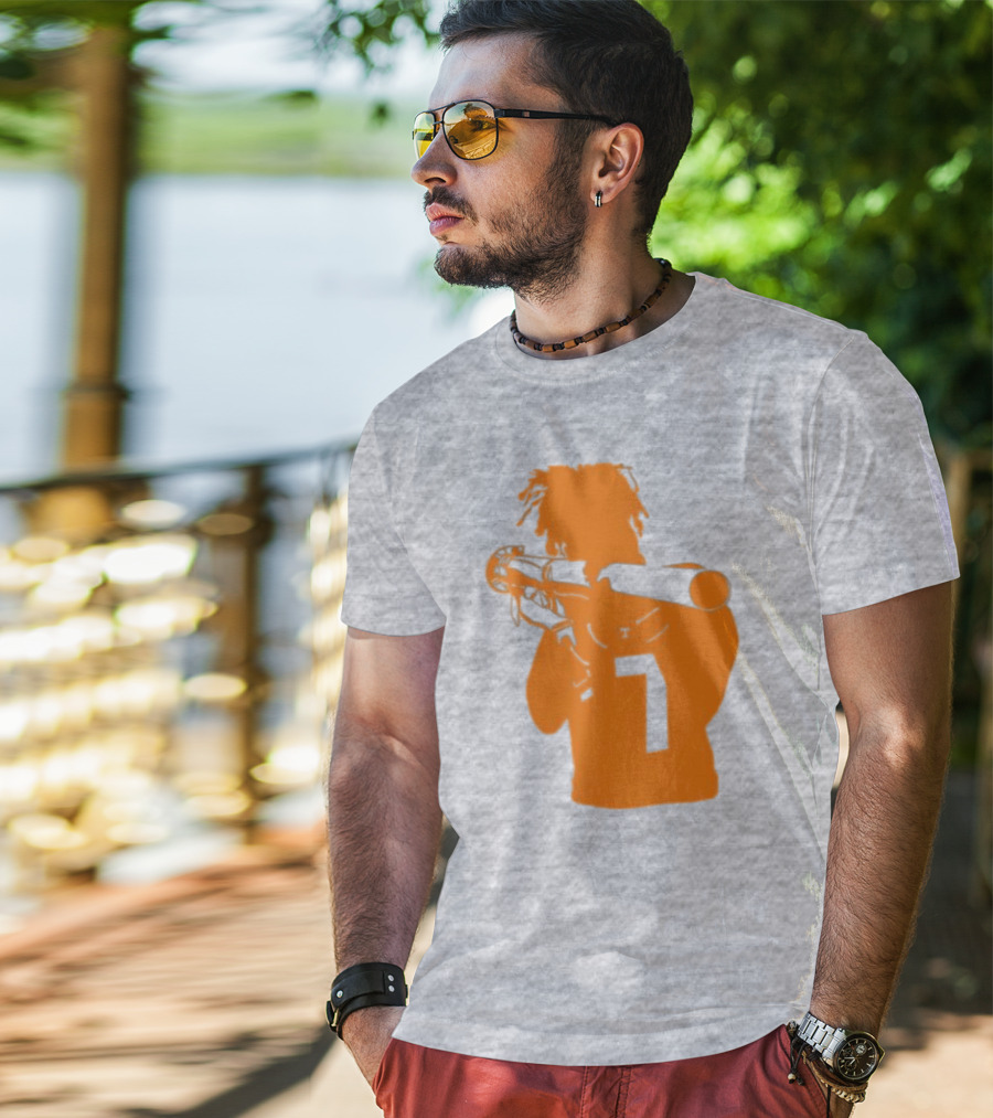 Bigorangeheupel Bazooka Joe 7 Football Player T-Shirt