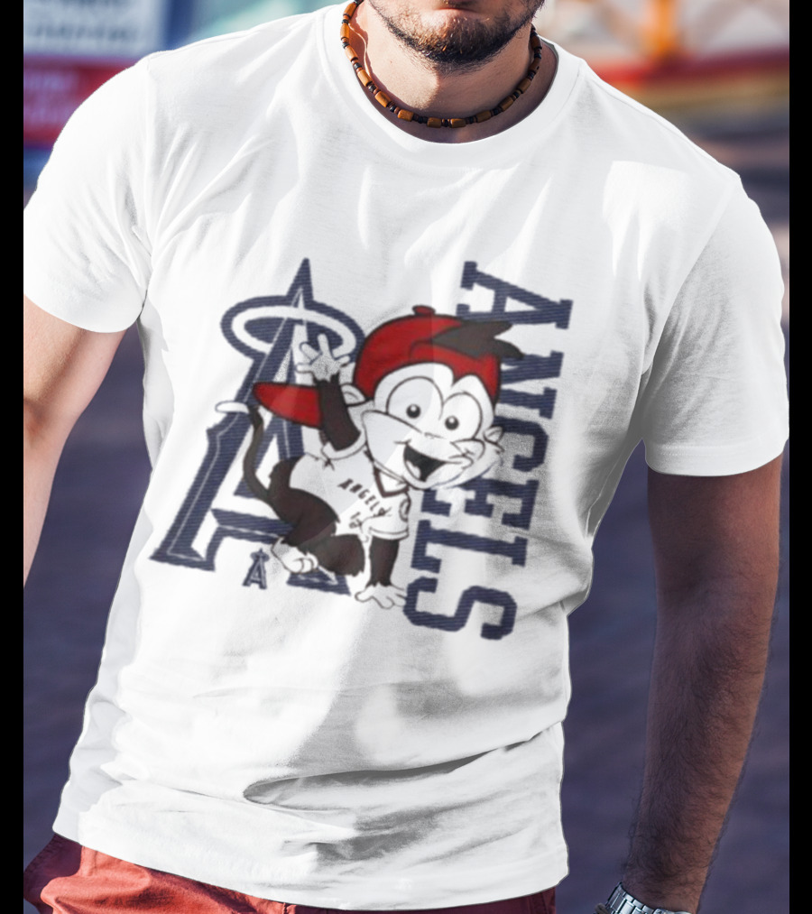 Infant Los Angeles Angels Red Mascot 2.0 Halo T-Shirt