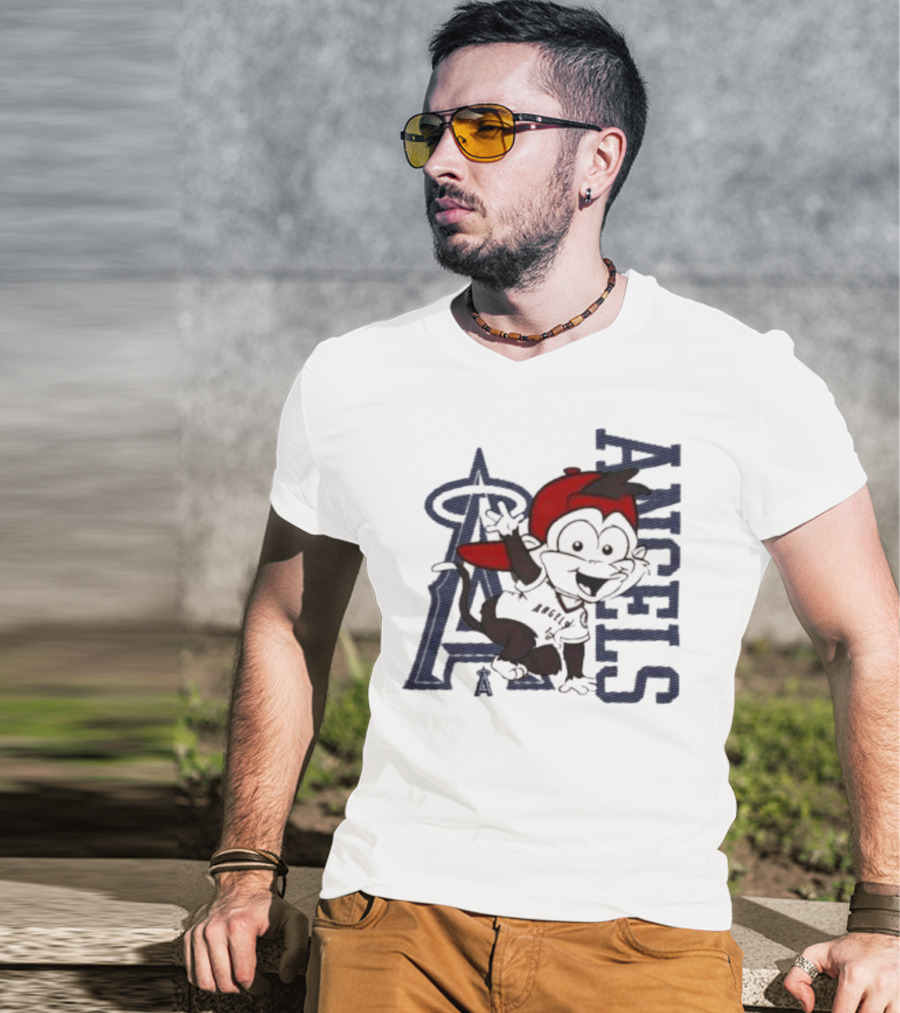 Infant Los Angeles Angels Red Mascot 2.0 Halo T-Shirt