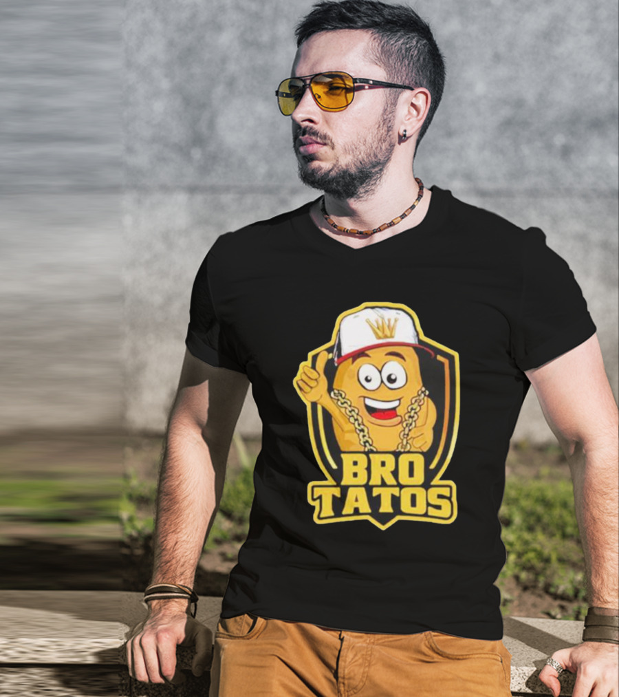 Brotatos Cartoon Potato With Gold Chain And Cap T-Shirt