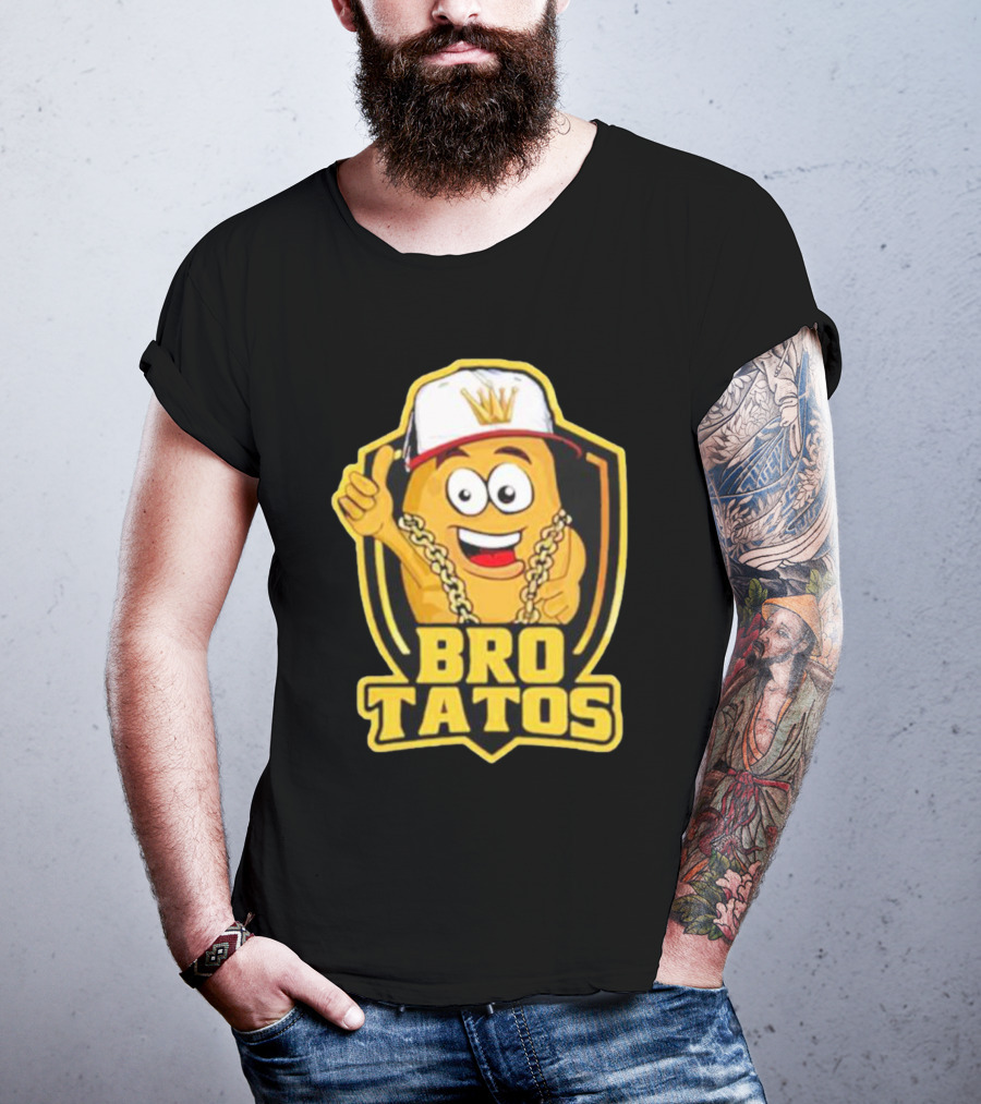 Brotatos Cartoon Potato With Gold Chain And Cap T-Shirt