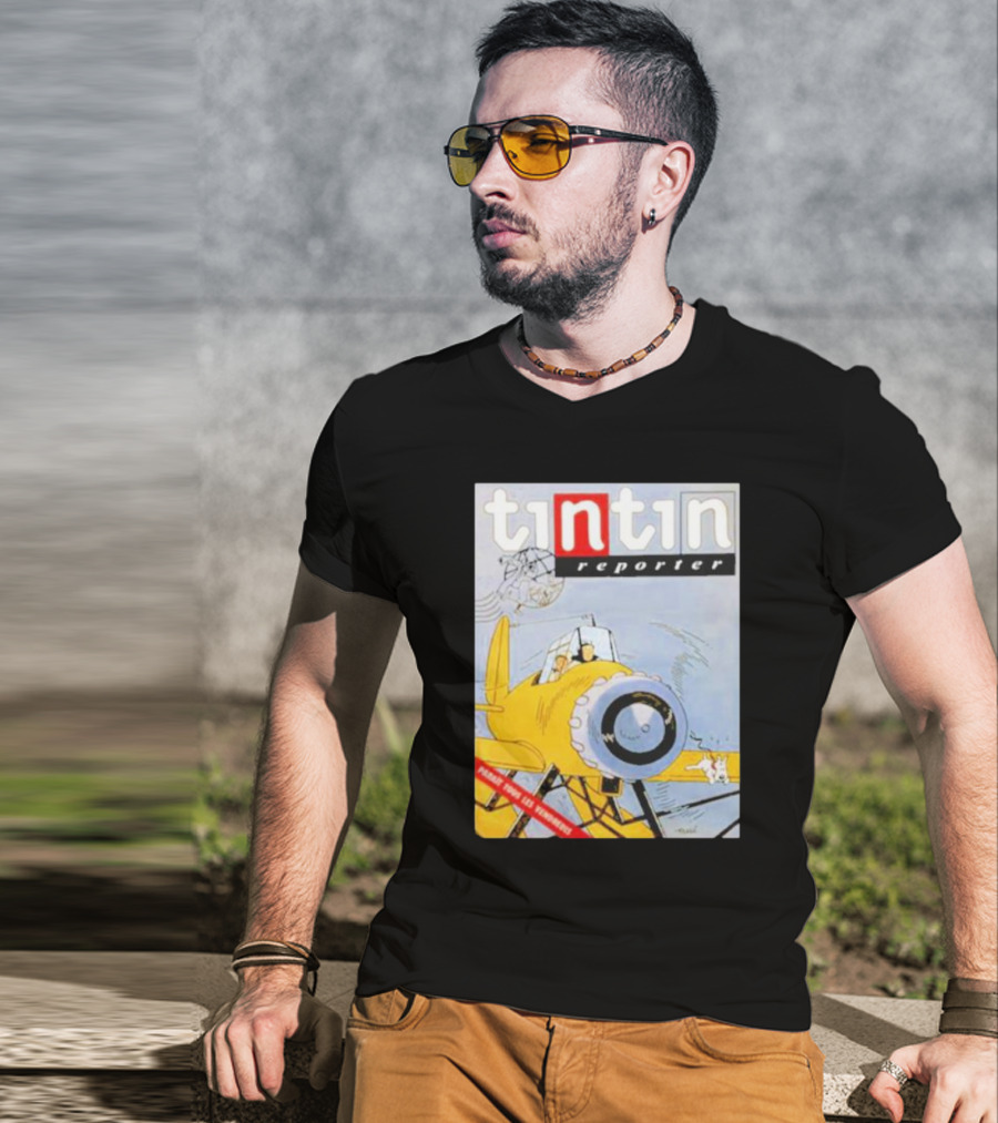 Tintin Reporter New Adventures Game Design Cartoon T-Shirt