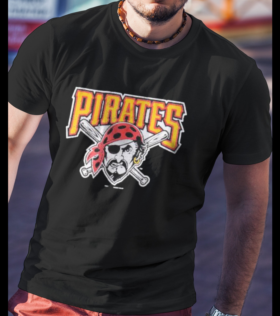 Pittsburgh Pirates Youth Distressed Vintage Crossed Bats T-Shirt